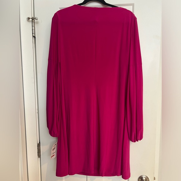 Bright Pink Long Sleeve Dress - Picture 2 of 4